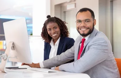 Business professionals in an office